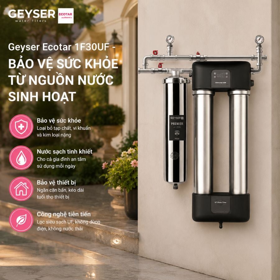Ảnh minh họa Lọc tổng đầu nguồn Geyser Ecotar 1F30UF 3