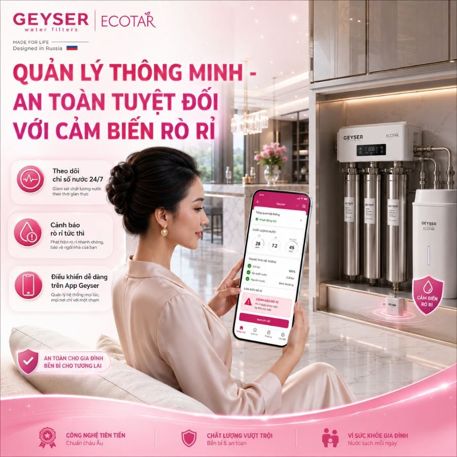 Ảnh minh họa Lọc tổng đầu nguồn Geyser Ecotar Lux Smart Villa H 2