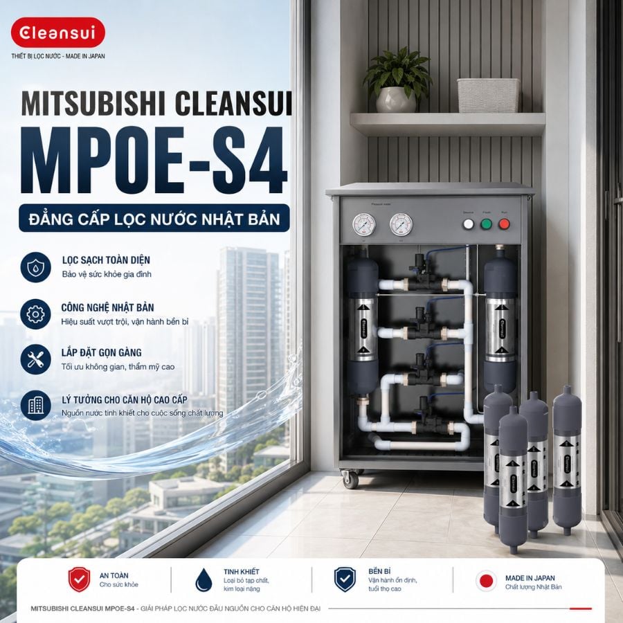 Ảnh minh họa Lọc tổng đầu nguồn Mitsubishi Cleansui MPOE-S4 1
