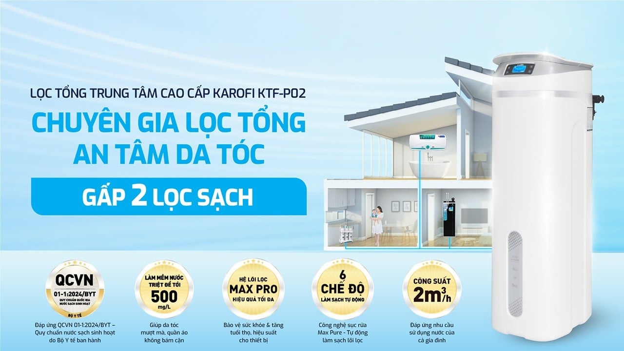 Ảnh minh họa Lọc tổng trung tâm chất lượng Karofi KTF-P02 3