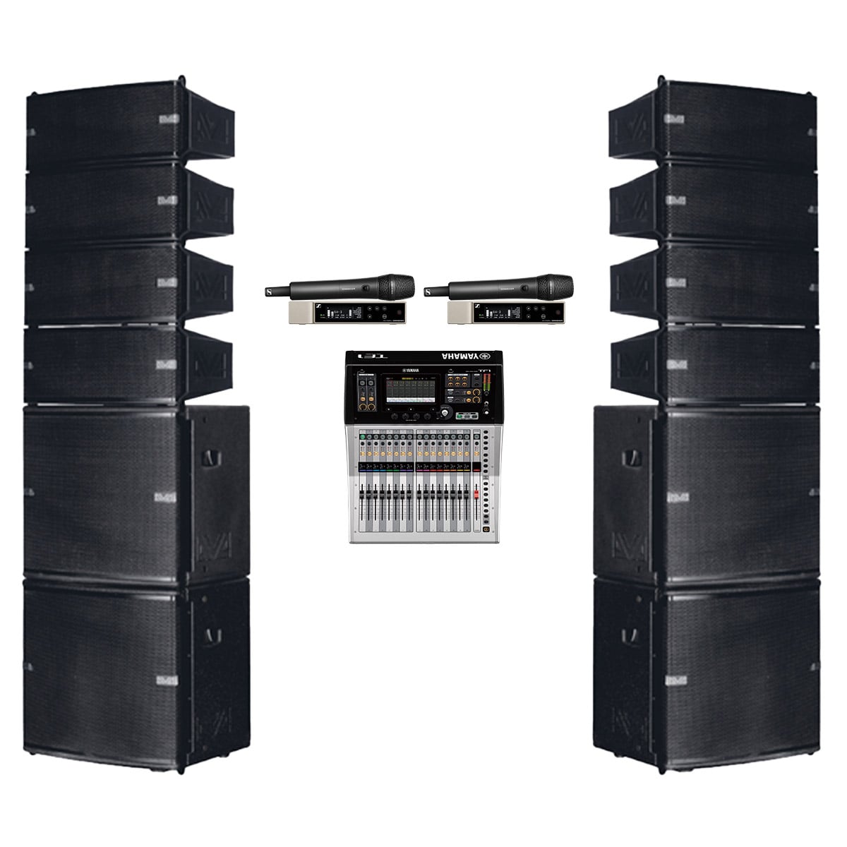 Dàn Line Array 2 Way Active dBTechnologies 01 ( 8 Full Array Bass Đôi 16.5 DVA Mini G2, 4 Sub Đơn 30 DVA MS12…)