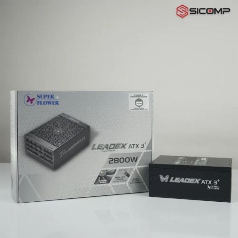 NGUỒN MÁY TÍNH SUPER FLOWER LEADEX TITANIUM 2800W BLACK CYBENETICS