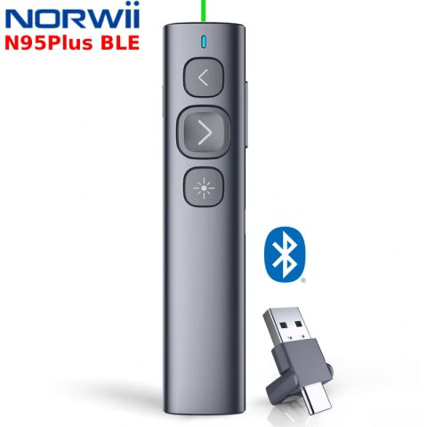 Bút trình chiếu Bluetooth Norwii N95Plus BLE laser xanh siêu sáng