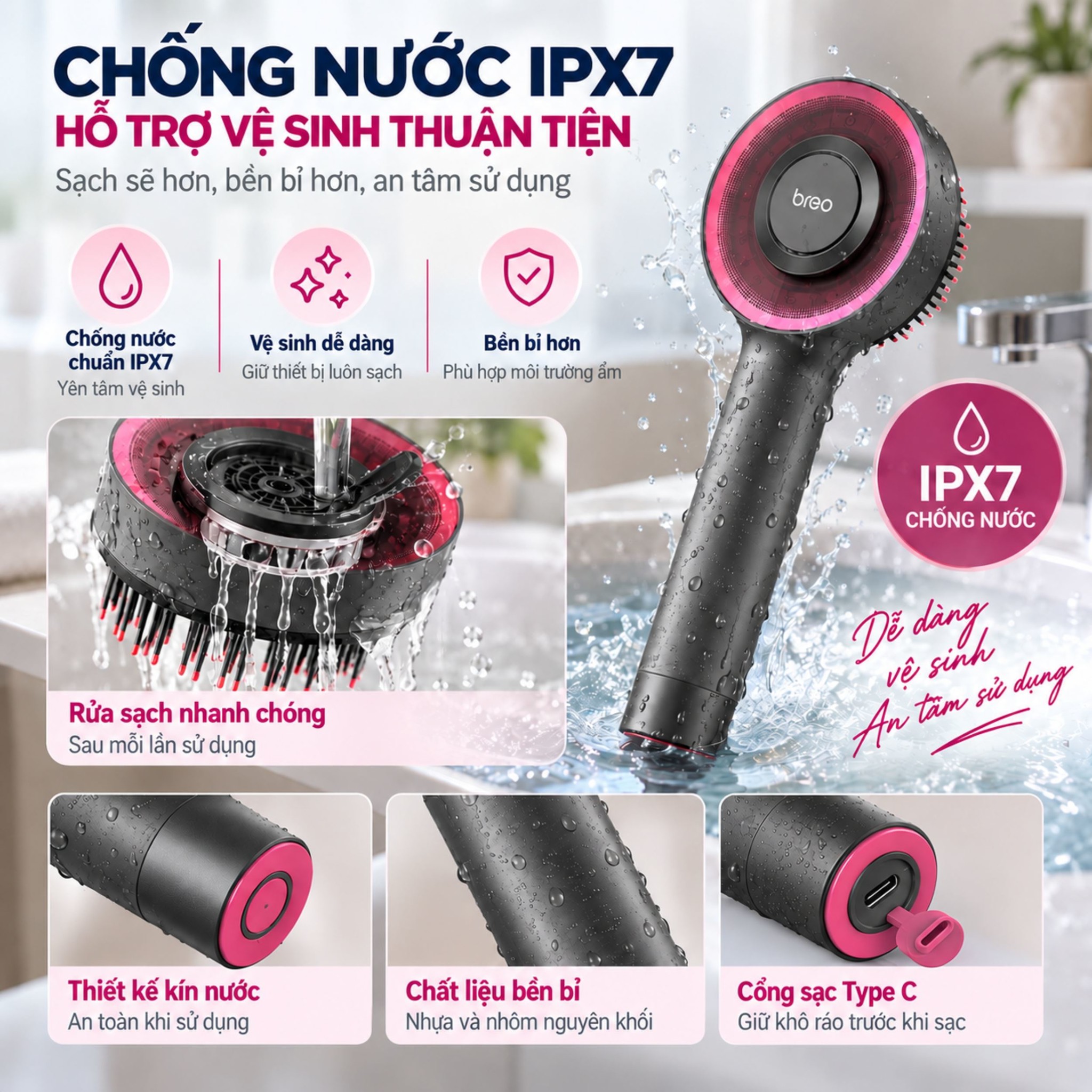 Ảnh minh họa Lược điện massage Breo Scalp 3 3