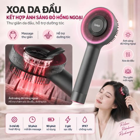 Lược điện massage Breo Scalp 3