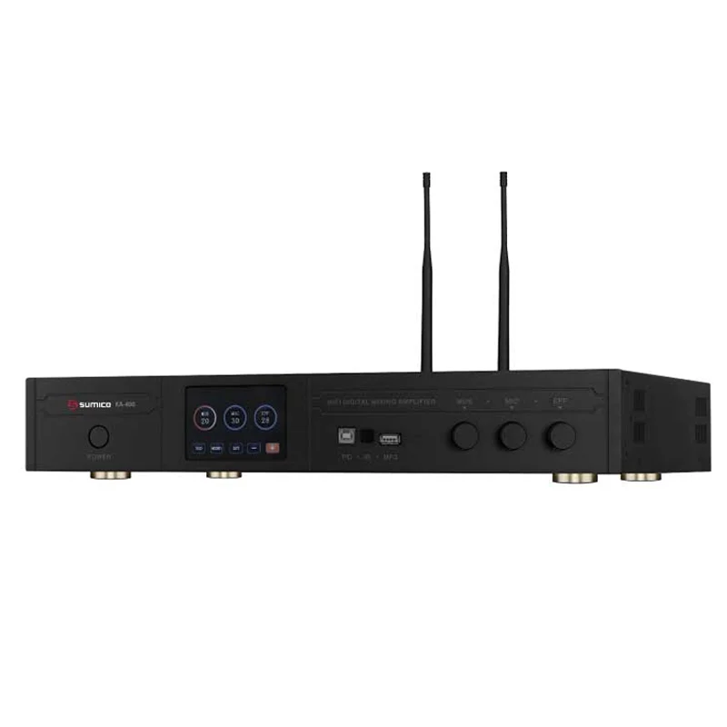 Ảnh minh họa Amply Sumico KA400, Công suất 400W/kênh (8 Ohms), Bluetooth 5.0, Optical, USB 3