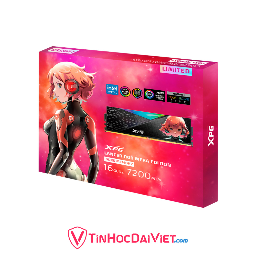 Ảnh minh họa RAM ADATA XPG DDR5 LANCER 32GB RGB Mera Edition (Kit 2 x16GB/Black/7200) 3