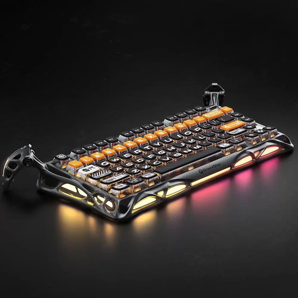 Ảnh minh họa Bàn phím cơ gaming không dây 75% GravaStar Mercury K1 Pro CyberFlare English 2
