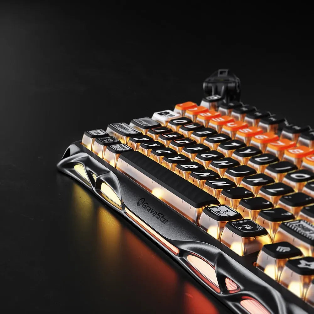 Ảnh minh họa Bàn phím cơ gaming không dây 75% GravaStar Mercury K1 Pro CyberFlare English 3