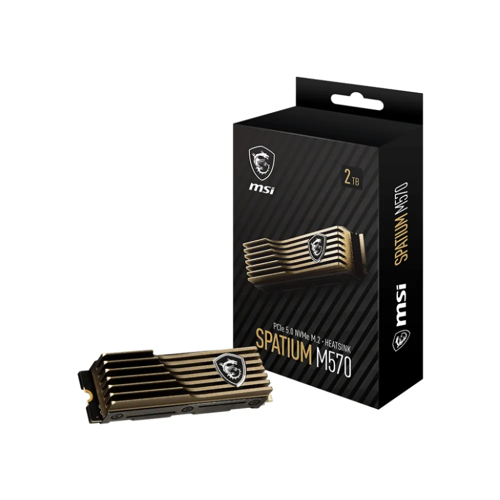 SSD MSI Spatium M570 2 TB PCIe 5.0 M.2 NVME HS (Đọc 10000 MB/s, Ghi 10000 MB/s, 3D NAND)