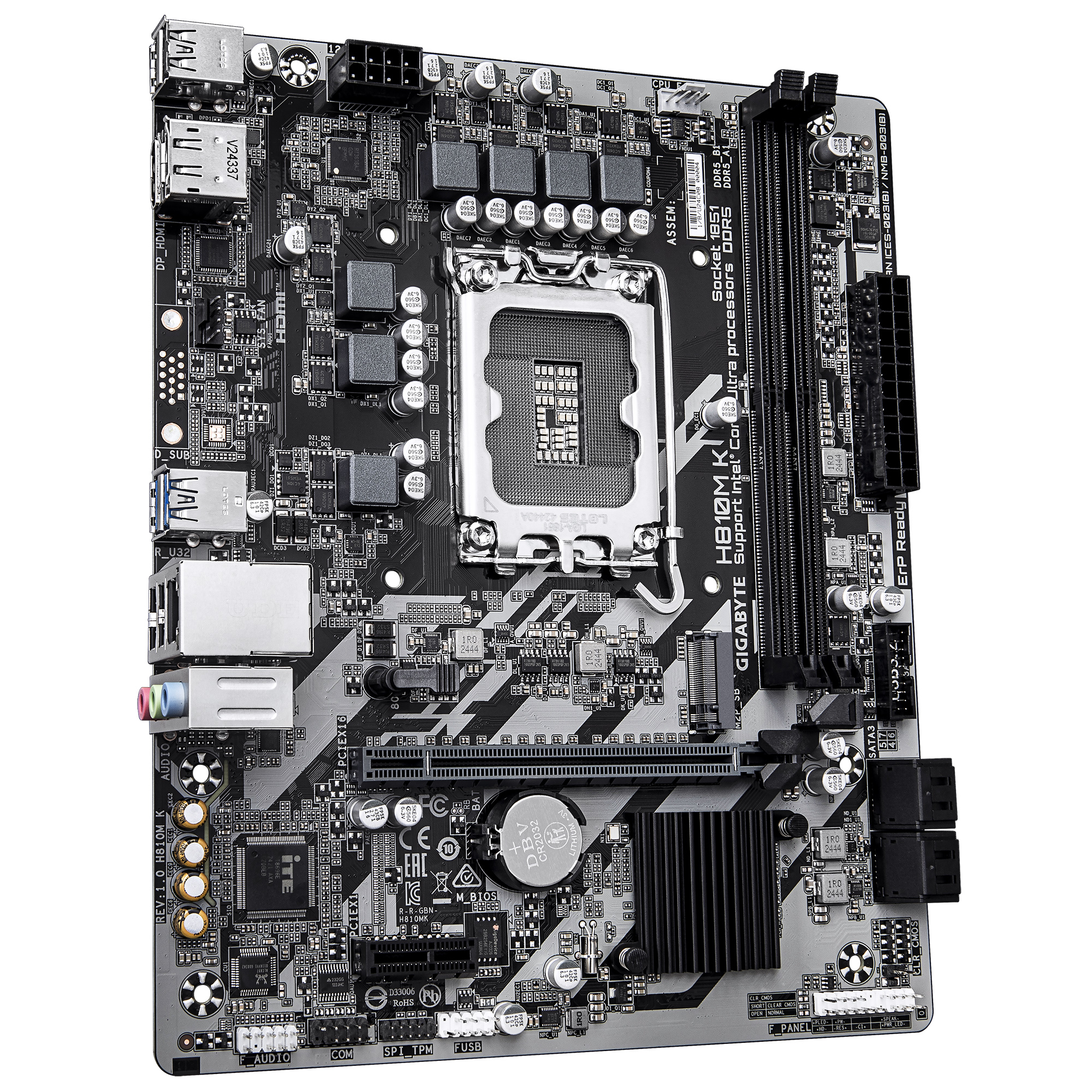 Ảnh minh họa Mainboard Gigabyte H810M-K DDR5 | LGA 1851, mATX, 2 khe RAM 2