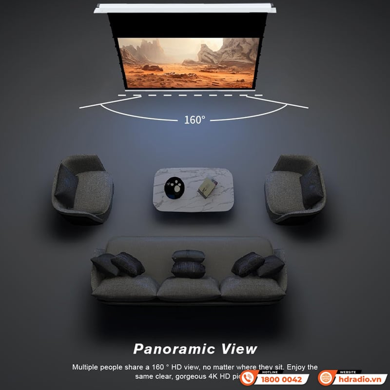 Ảnh minh họa Màn chiếu âm trần Vividstorm VPCLW100H, 100 Inch 2