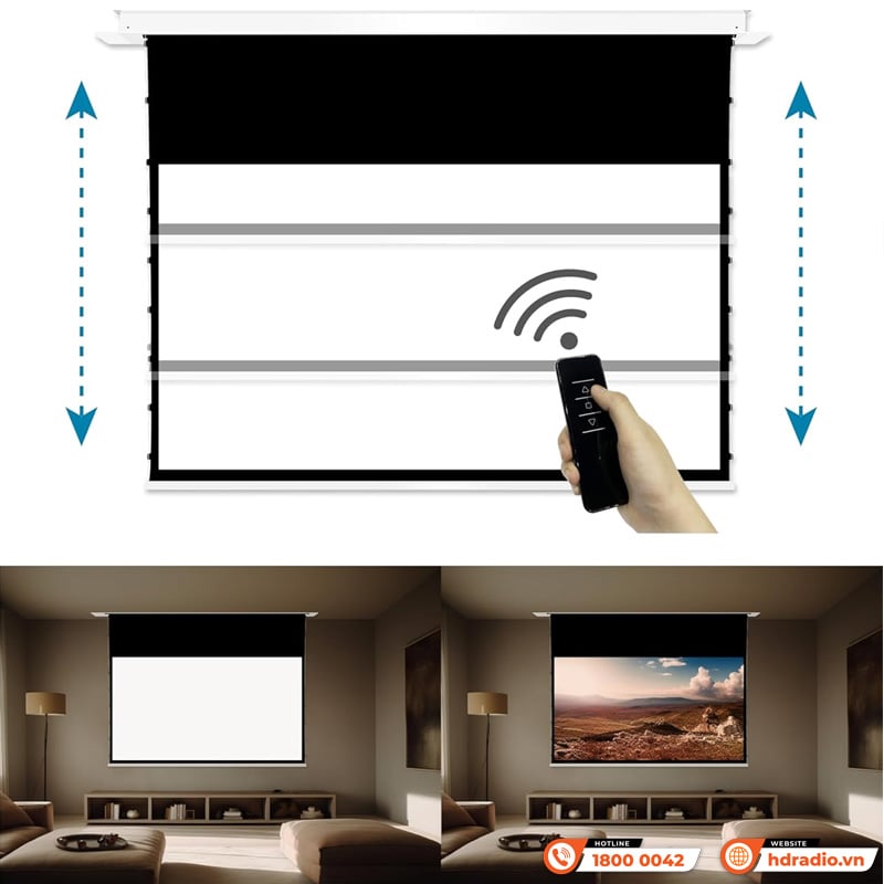 Ảnh minh họa Màn chiếu âm trần Vividstorm VPCLW120H 2
