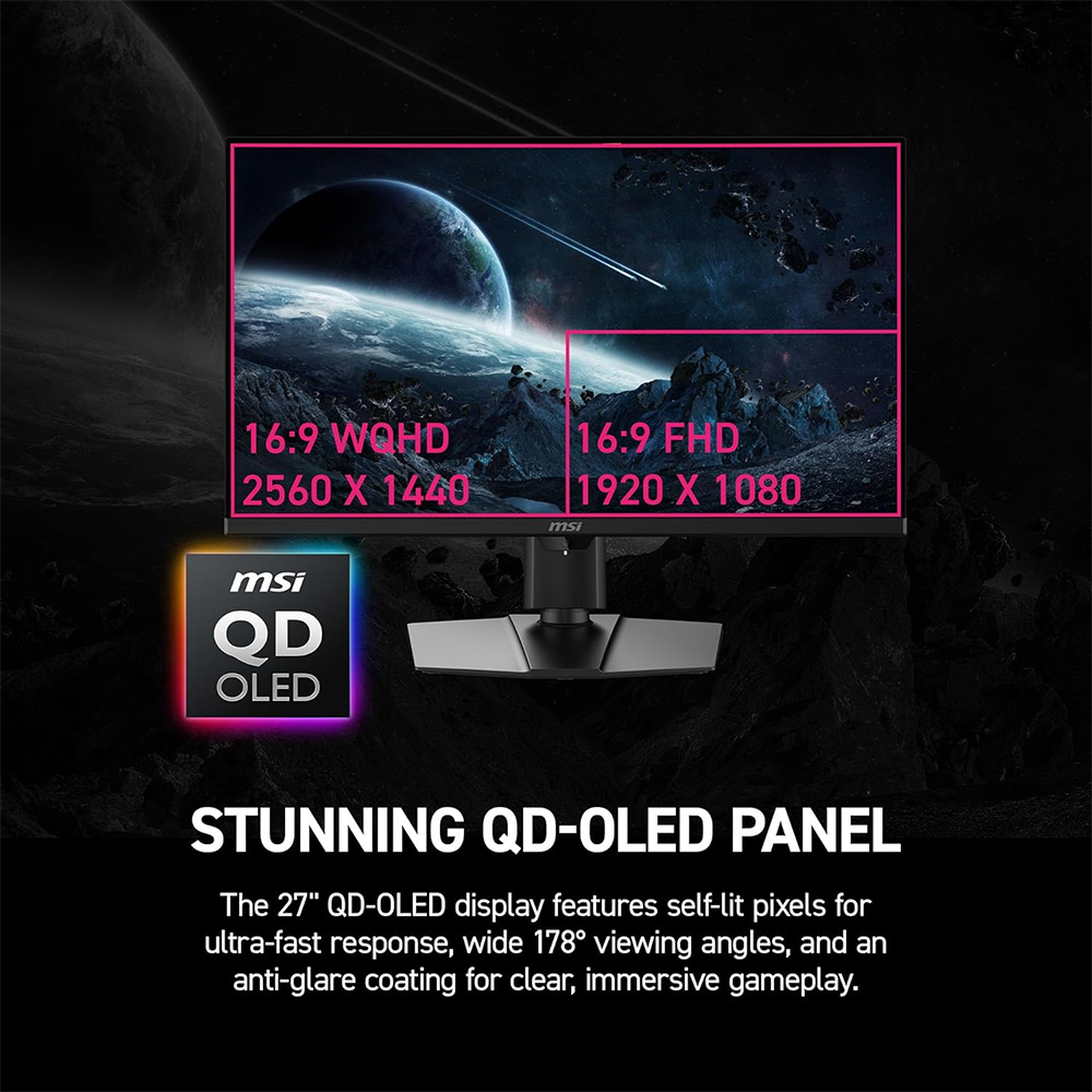 Ảnh minh họa Màn hình 2K MSI MPG 271QR QD-OLED X50 26.5 Inch WQHD 500Hz HDR 2