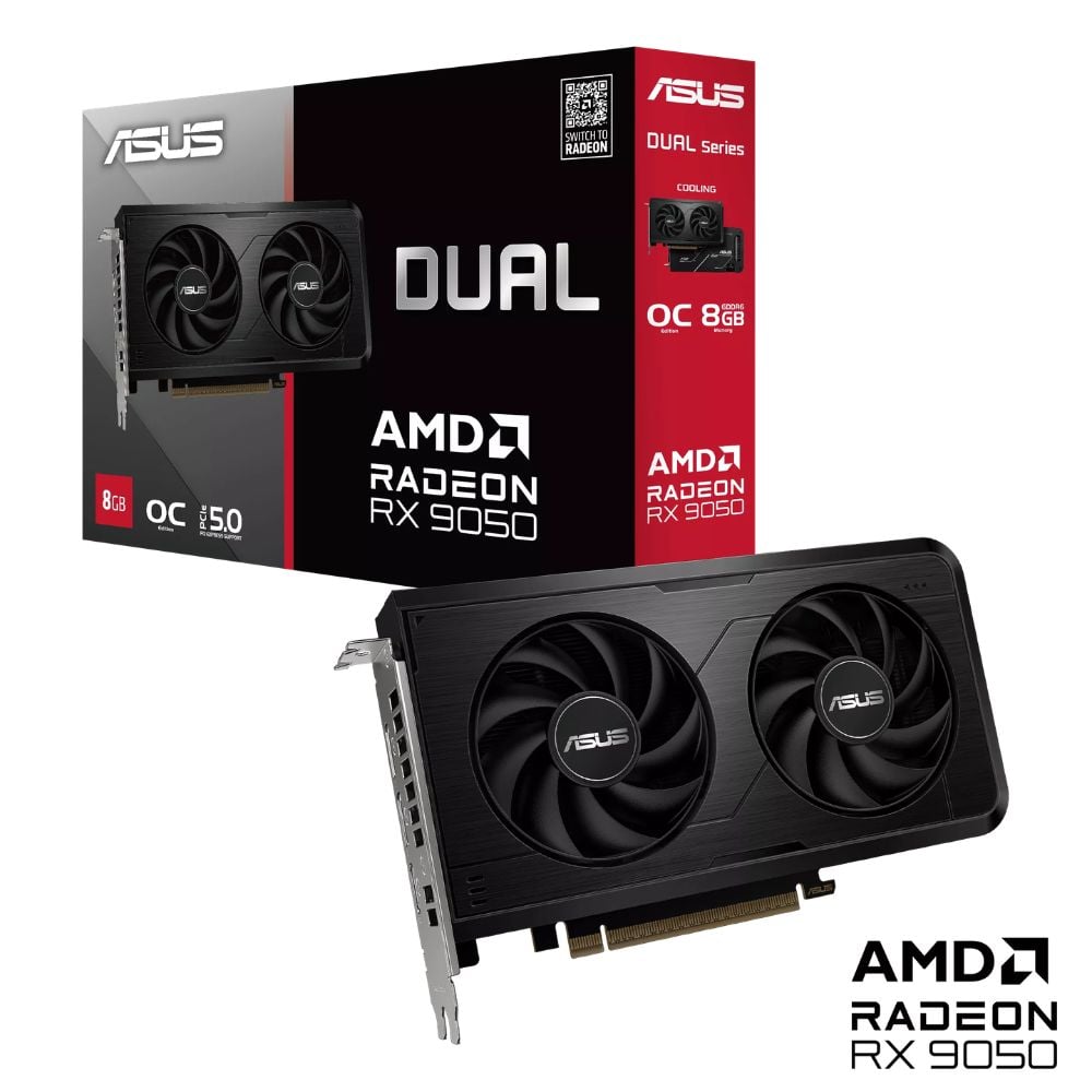 Ảnh minh họa Cạc màn hình Asus Dual Radeon RX 9050 8GB GDDR6 OC Edition (GDDR6/ 128 bit) 1