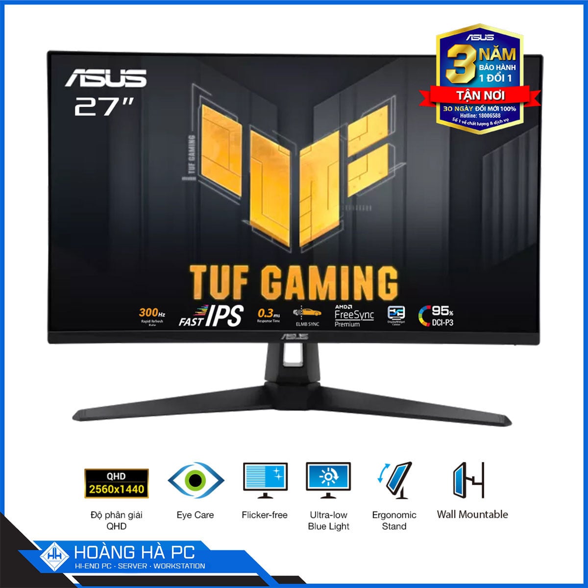 Màn hình Asus Tuf Gaming VG27AQM5A (27 inch/ 2K/ IPS/ 300Hz/ 0.3ms/ Loa)