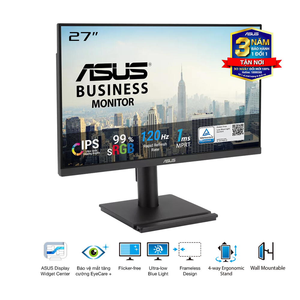 Ảnh minh họa Màn hình ASUS VA279QGS (27" FHD / IPS / 120Hz / 1ms / 350Nits) 2