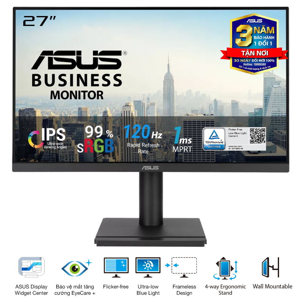 Màn hình ASUS VA279QGS (27" FHD / IPS / 120Hz / 1ms / 350Nits)