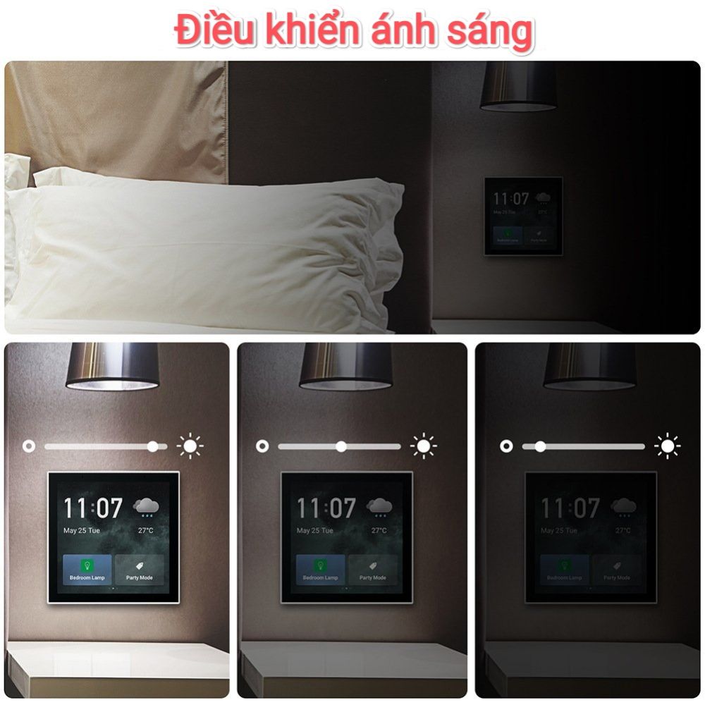 Ảnh minh họa Màn hình điều khiển trung tâm Zigbee Tuya có âm thanh 4 inch 1