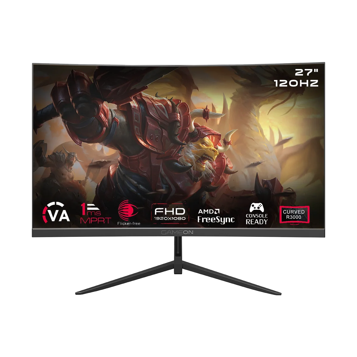 Màn hình GAMEON GOC27F120VA 27" FHD cong - Đen