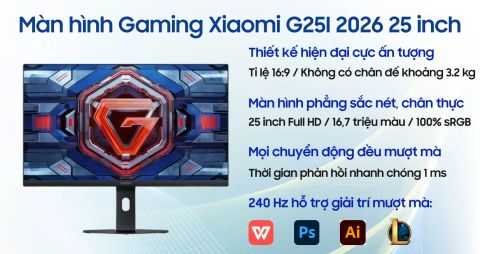 Màn hình Gaming Xiaomi G25I 2026 25 inch