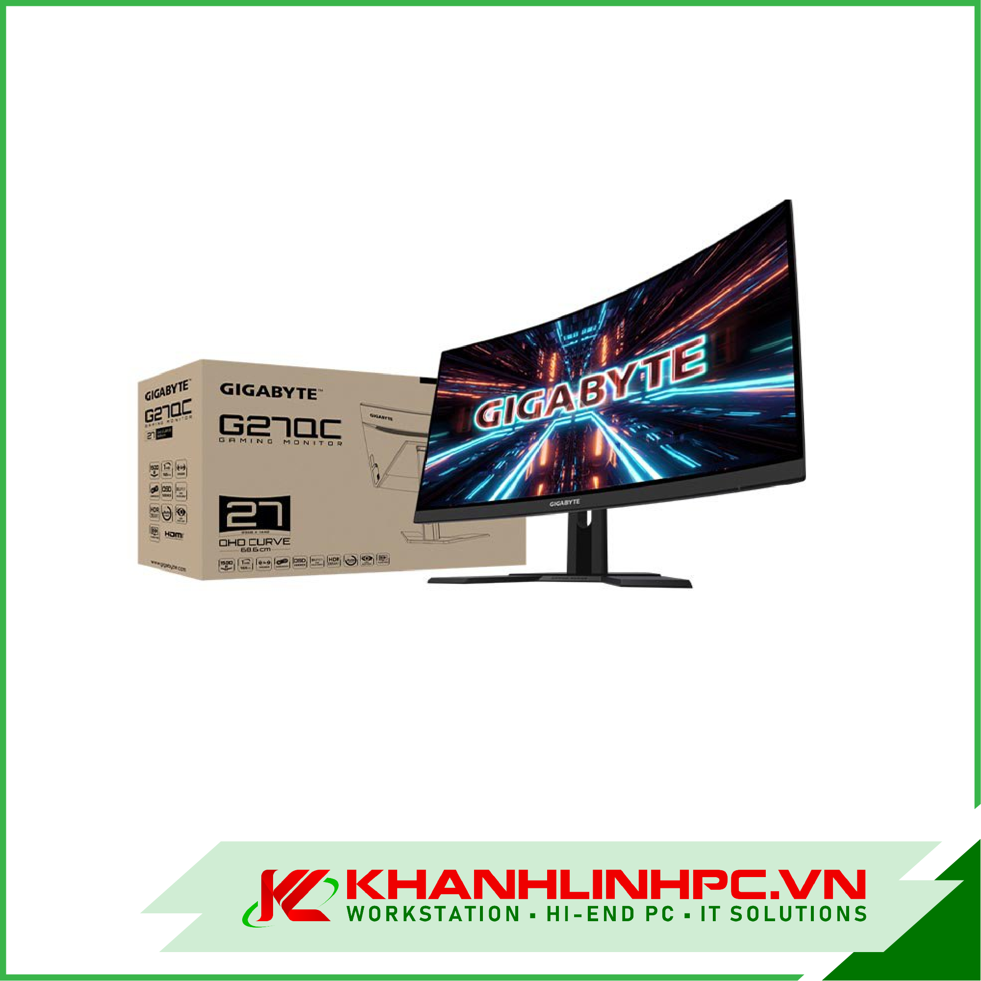 Màn Hình Gigabyte G27QCA - EK (27" / 2K / VA / 165Hz) Chuyên Game