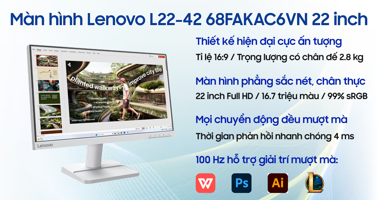 Màn hình Lenovo L22-42 68FAKAC6VN 22 inch