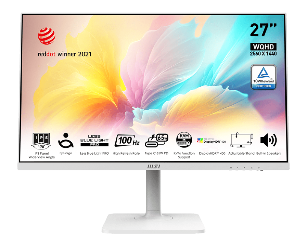 Màn hình MSI Modern MD272QXPW (27" 2K/ IPS/ 100Hz/ 1ms/ 400Nits/ TypeC)
