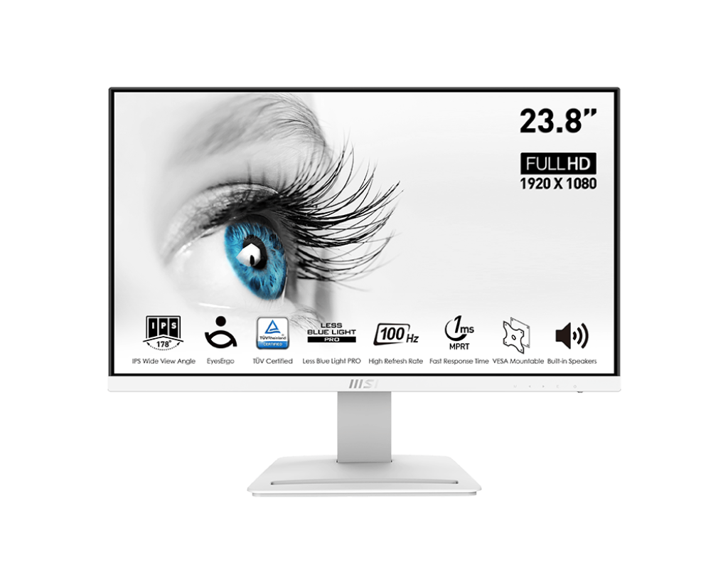 MÀN HÌNH MSI PRO MP243X (23.8 INCH/FHD/IPS/100HZ/1MS/LOA) WHITE