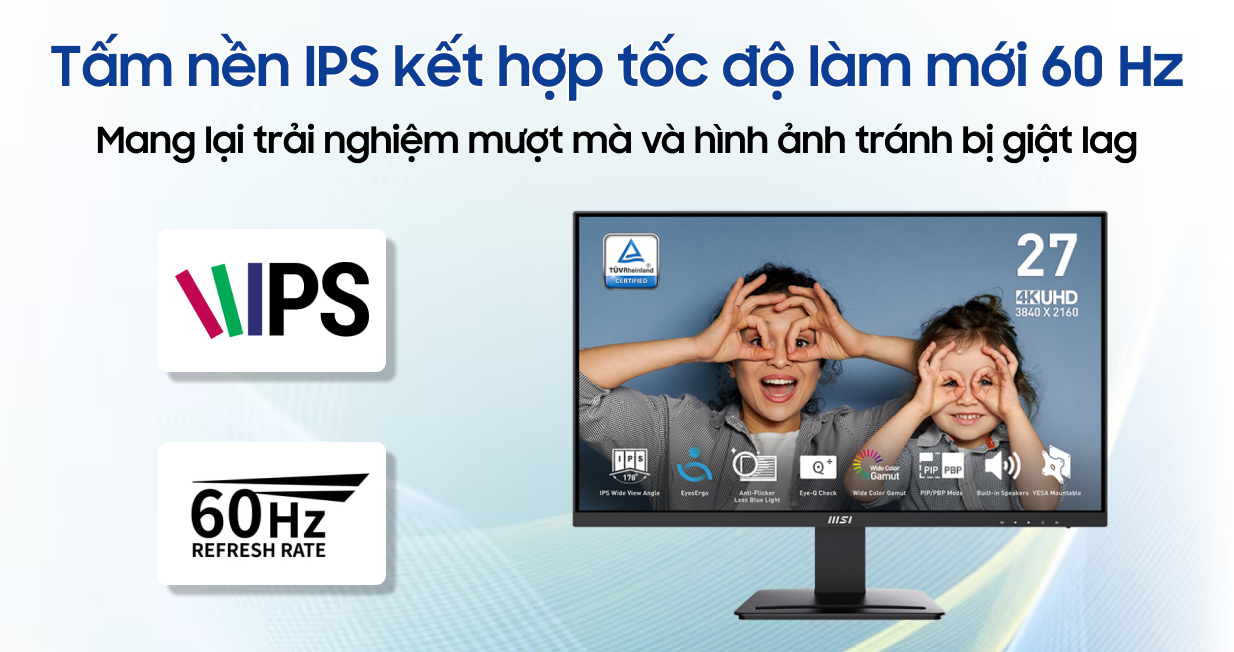 Ảnh minh họa Màn hình MSI Pro MP273U 27 inch 1