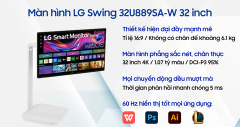 Màn hình thông minh LG Swing 32U889SA‑W 32 inch