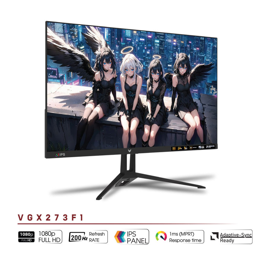 Ảnh minh họa Màn hình VSP VG273F1 Black (27 inch/FHD/IPS/200Hz/1ms) 1