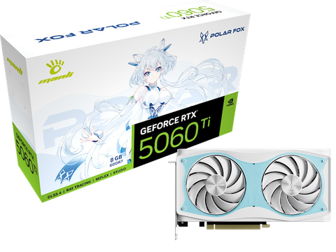 Card Đồ Họa Manli Polar Fox Geforce Rtx 5060 Ti Oc 8gb Gddr7