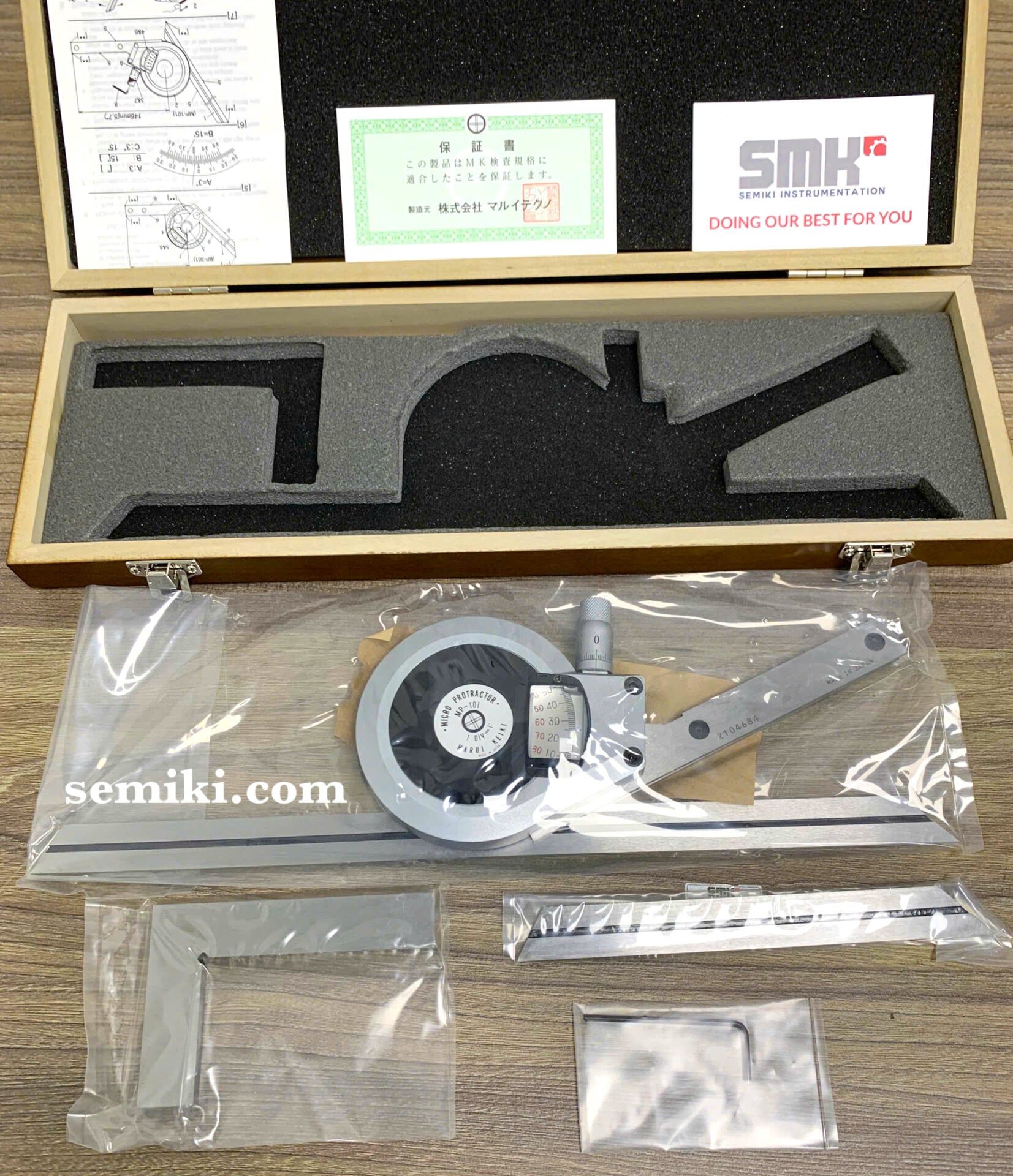 MARUI KEIKI Micro Protractor MP-101, MP-101ST thước đo góc 0～360°
