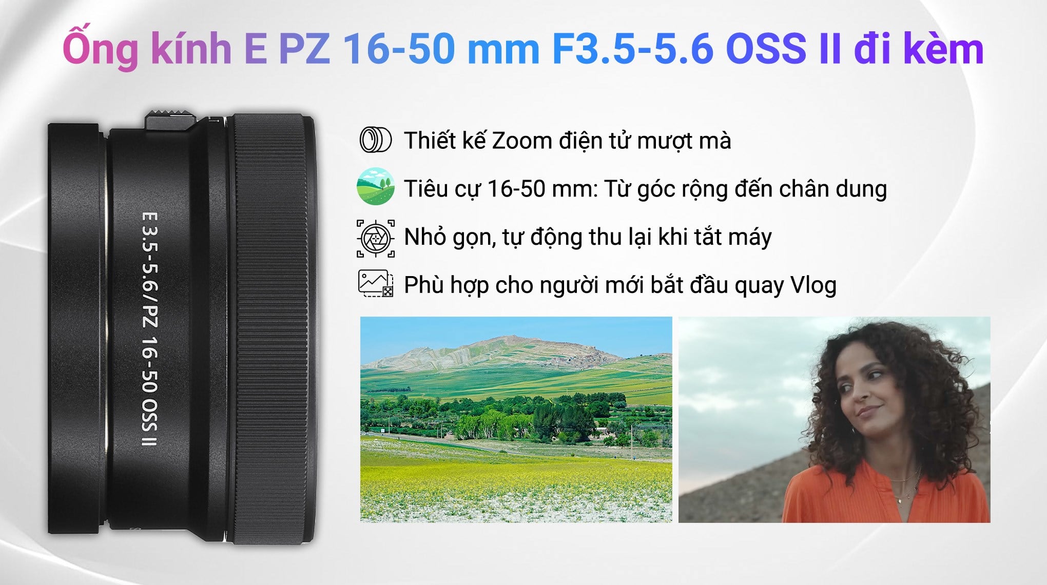 Ảnh minh họa Máy ảnh Vlog Sony ZV-E10M2K (Kèm lens E 16-50 mm) 1