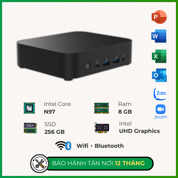Ảnh minh họa Máy bộ TNC Mini PC MPCN97R8S256 (N97/ Ram 8GB/ SSD 256GB) 2