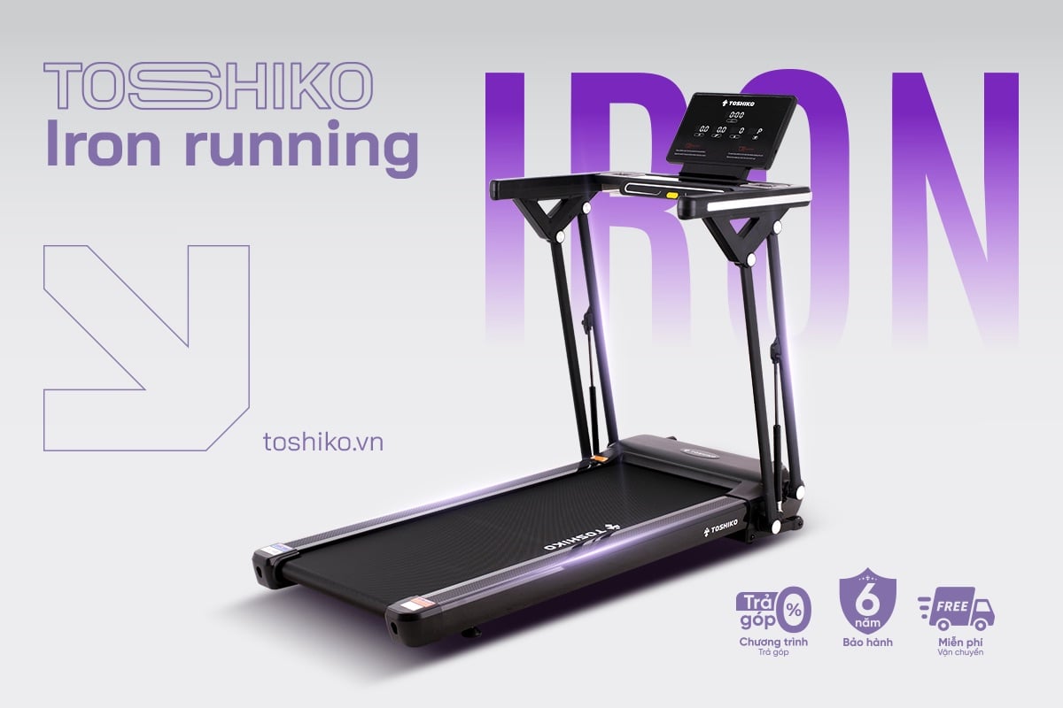 Ảnh minh họa Máy chạy bộ gấp gọn Toshiko Iron Running 1