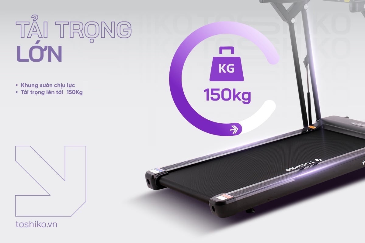 Ảnh minh họa Máy chạy bộ gấp gọn Toshiko Iron Running 3