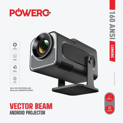 Máy chiếu Android PowerO+ Vector Beam với 160ANSI Lumens