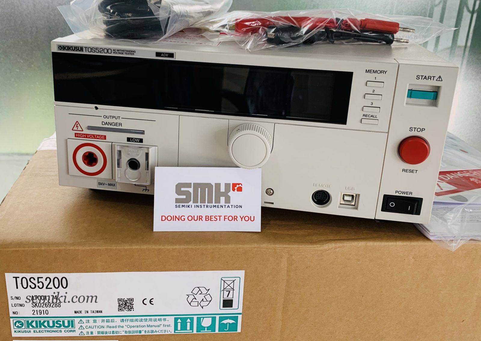 Ảnh minh họa máy đo điện áp cao AC 5kV 100mA KIKUSUI TOS5200 1