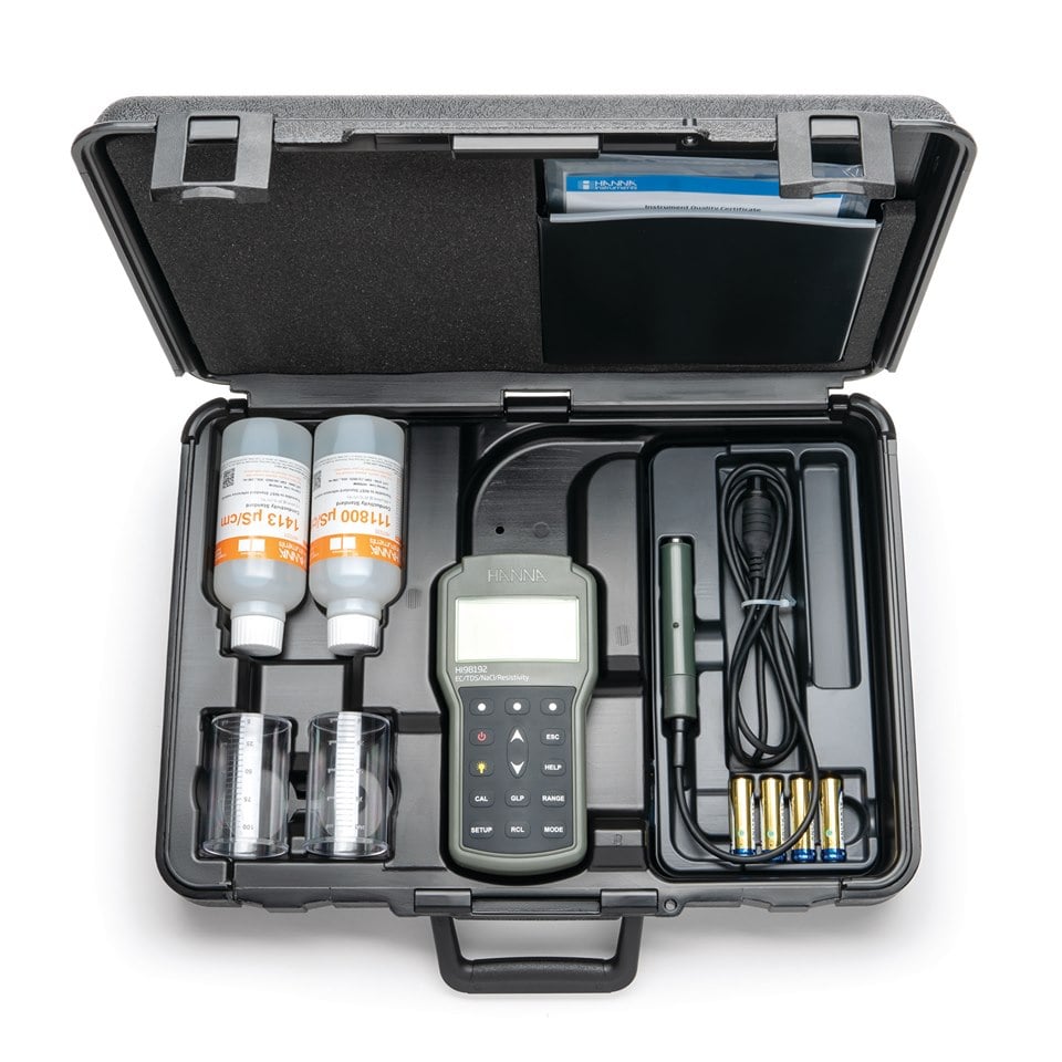 Ảnh minh họa Máy Đo EC/TDS/Trở Kháng/Độ Mặn/Nhiệt Độ Chuyên Nghiệp HI98192 2