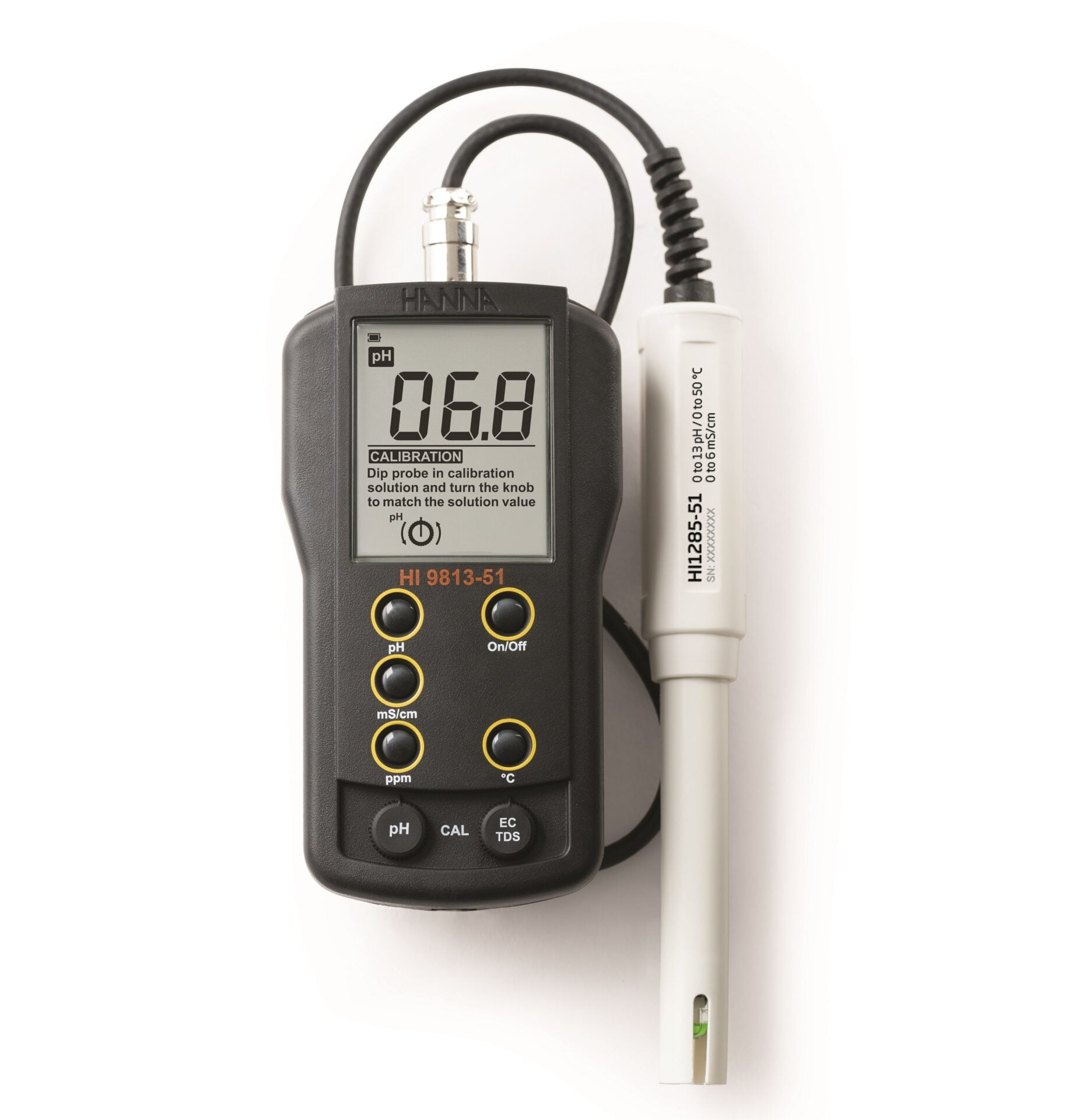 Máy Đo pH/EC/TDS/Nhiệt Độ Thang Cao HI9813-51