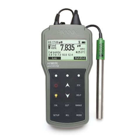 Máy Đo pH/ORP/ISE/Nhiệt Độ Chống Thấm Nước HI98191