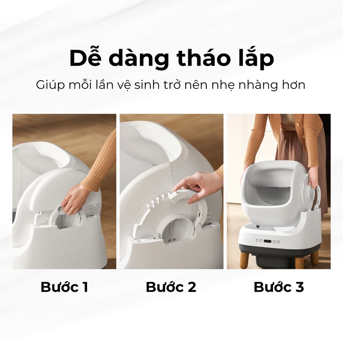 Ảnh minh họa Máy dọn vệ sinh cho mèo HeLiPet Open Top 3