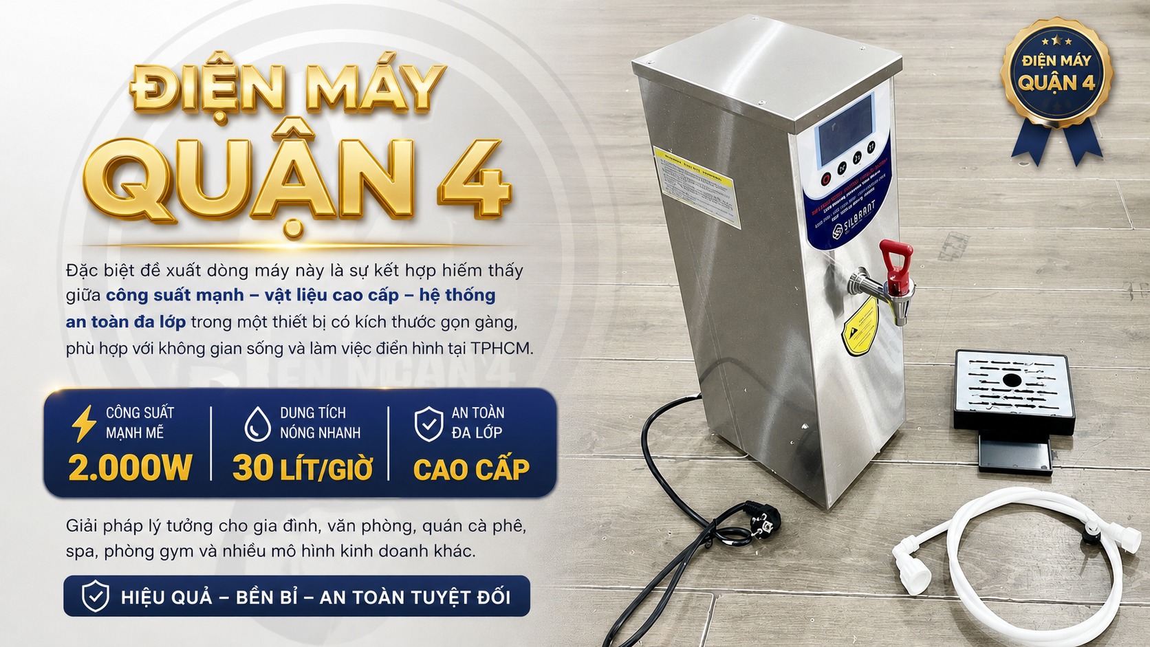 Ảnh minh họa Máy đun nước nóng tự động Yubann YB-K30L 1