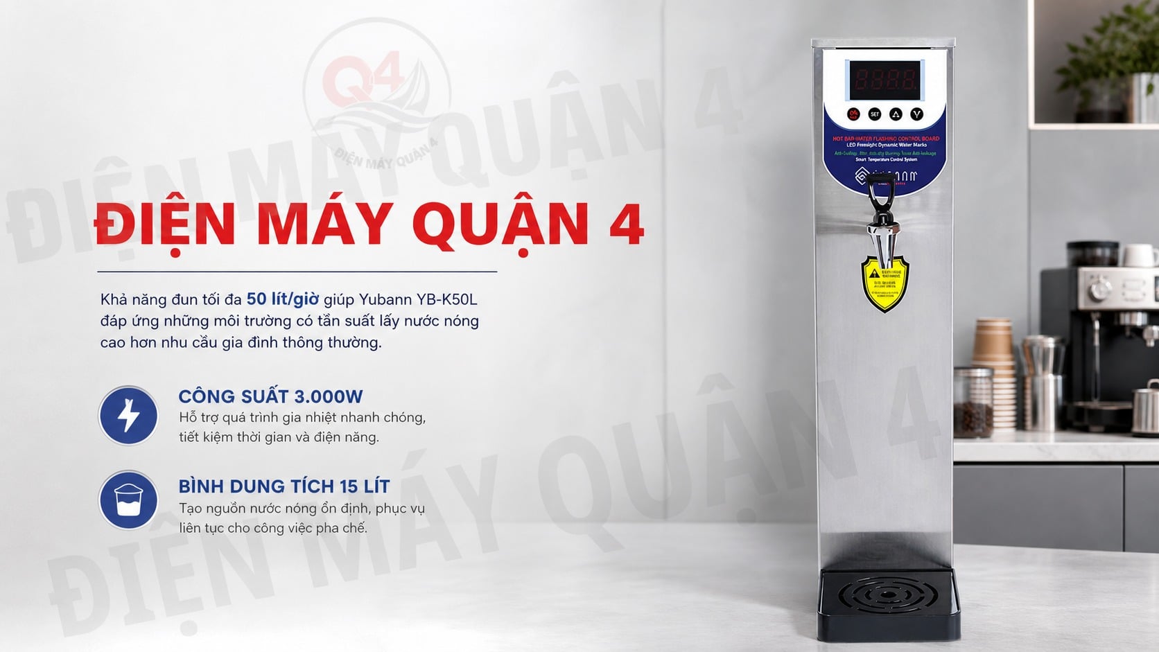 Ảnh minh họa Máy đun nước nóng Yubann YB-K50L 2