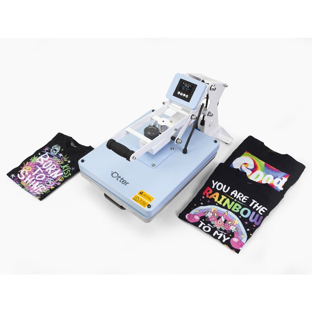 Ảnh minh họa Máy ép nhiệt phẳng ngăn kéo tự động Otter – 38 x 38cm / Xanh nhạt 3