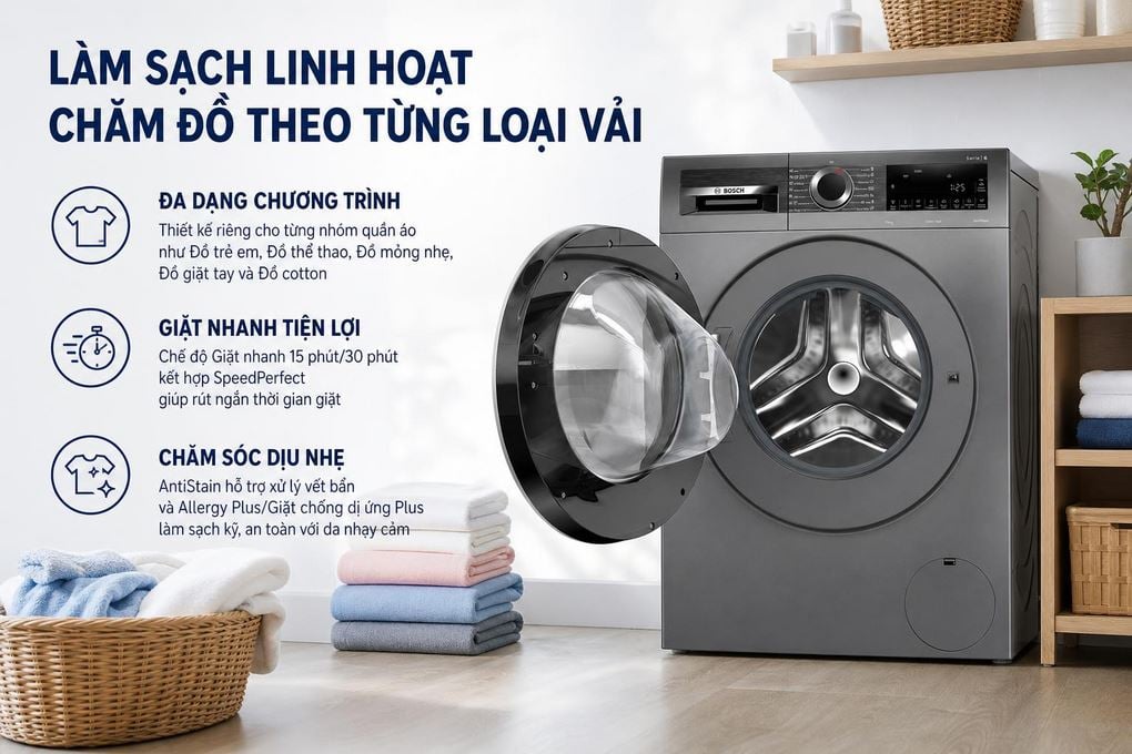 Ảnh minh họa Máy giặt Bosch Inverter 9 kg WGG24401SG 1