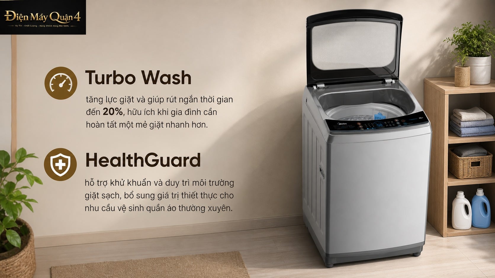 Ảnh minh họa Máy giặt cửa trên Midea 8.5kg MA200W85 3