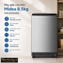  Máy giặt cửa trên Midea 8.5kg MA200W85 